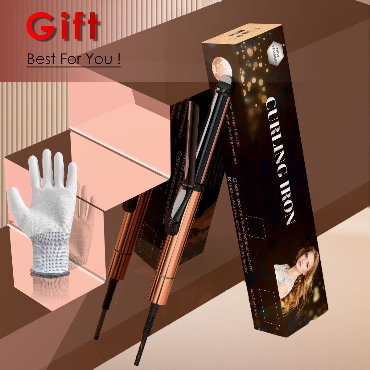 SKIMI Hair Curling Iron 1 Inch, Hair Curling Wand, Hair Curling Wand with Ceramic Coating, Hair curler, Small Curling Iron
