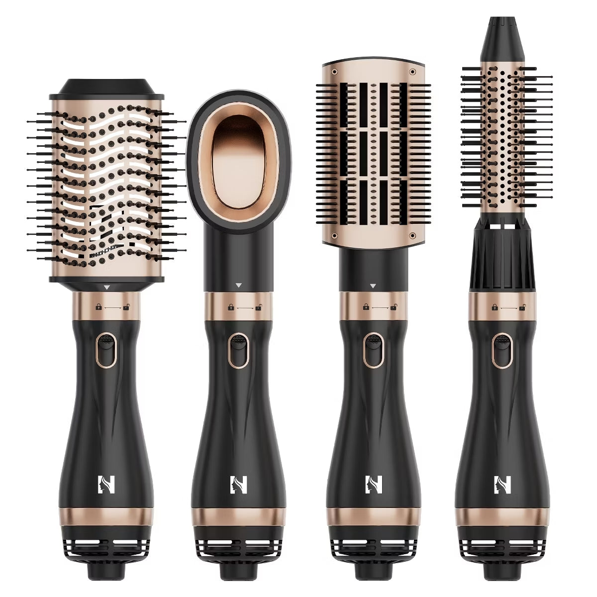 NICEBAY Hair Dryer Brush, Hot Air Brush in One with Oval Barrel, Round Brush Hair Dryer Set Straighting Drying Curling