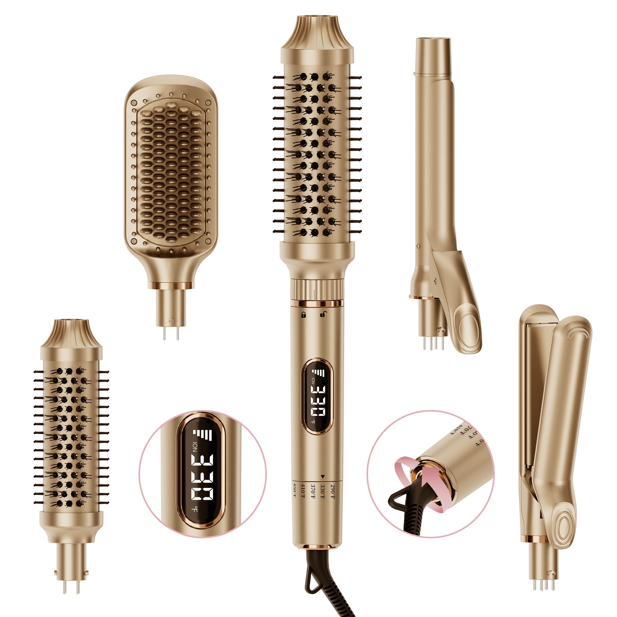 SKIMI Hair Curling Wands, Professional Instant Heat Up Hair Curling Wand Set, Flat Iron, Curling Wand, Hair Straightener