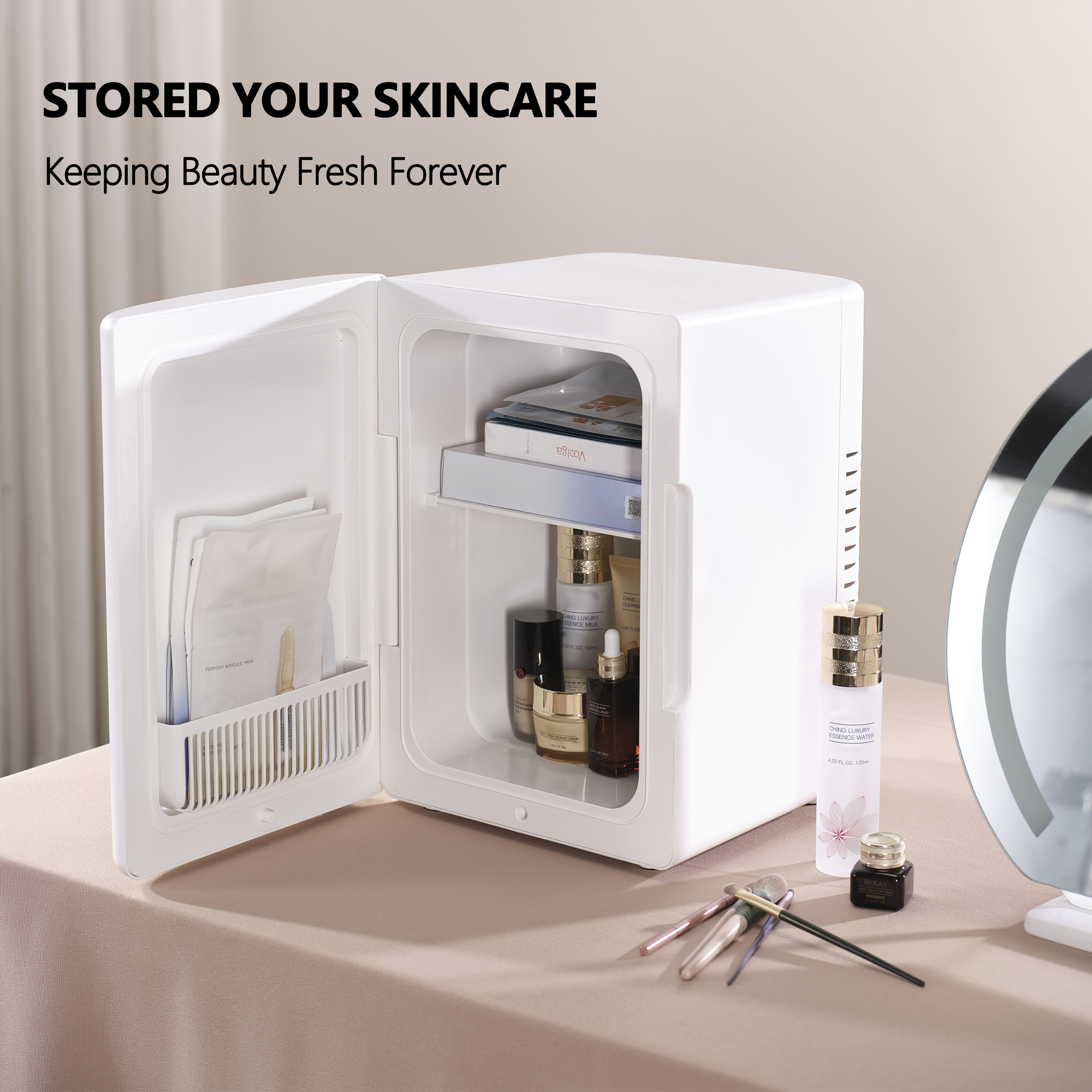 Thrylonx 12L Mini Portable Compact Fridge,120V AC/12V DC Electric Cooler/ Warmer Small Refrigerators