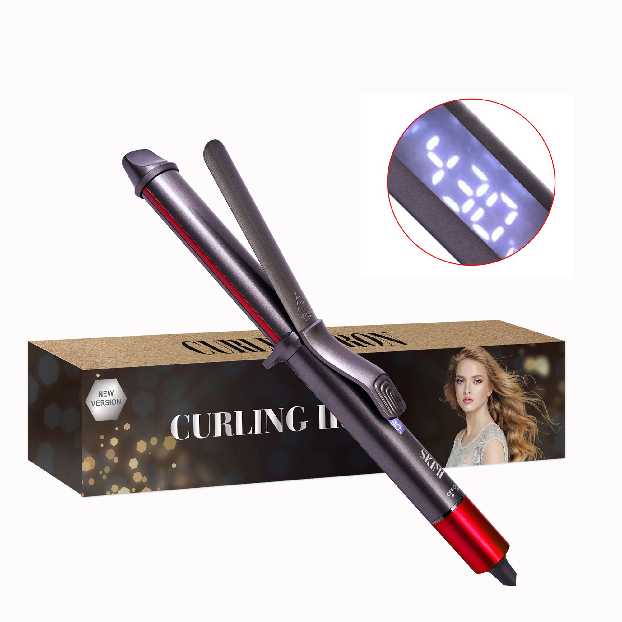 SKIMI Curling Iron, Hair Curlers 1 inch Barrel, Hair Curling Wand with Ceramic Coating, Curling Iron