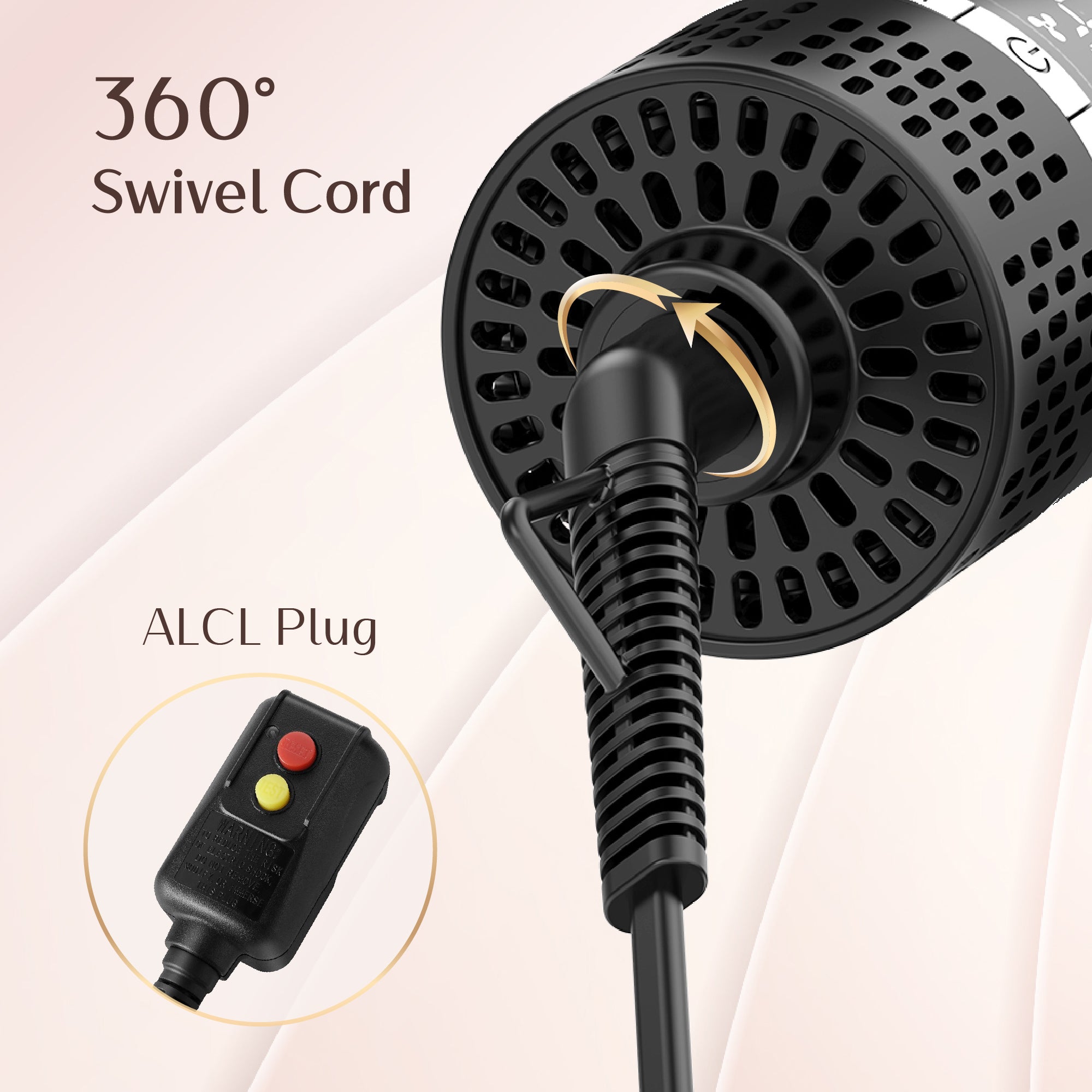 SKIMI Hair Dryer Brush Blow Dryer Brush in One, Hot Air Dryer,Display Screen,Ceramic Barrel