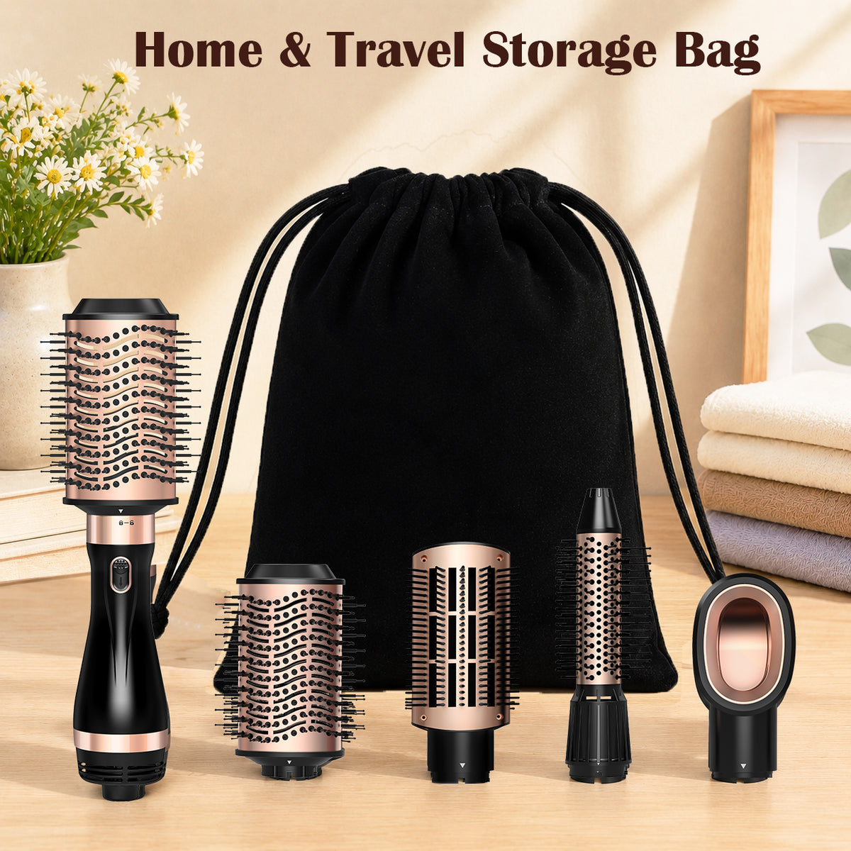 SKIMI Hair Dryer Brush, Hot Air Brush, Blow Dryer Brush Tool Set Straightener/Dryer/Curling Plastic, Curling Brush Hair Dryer