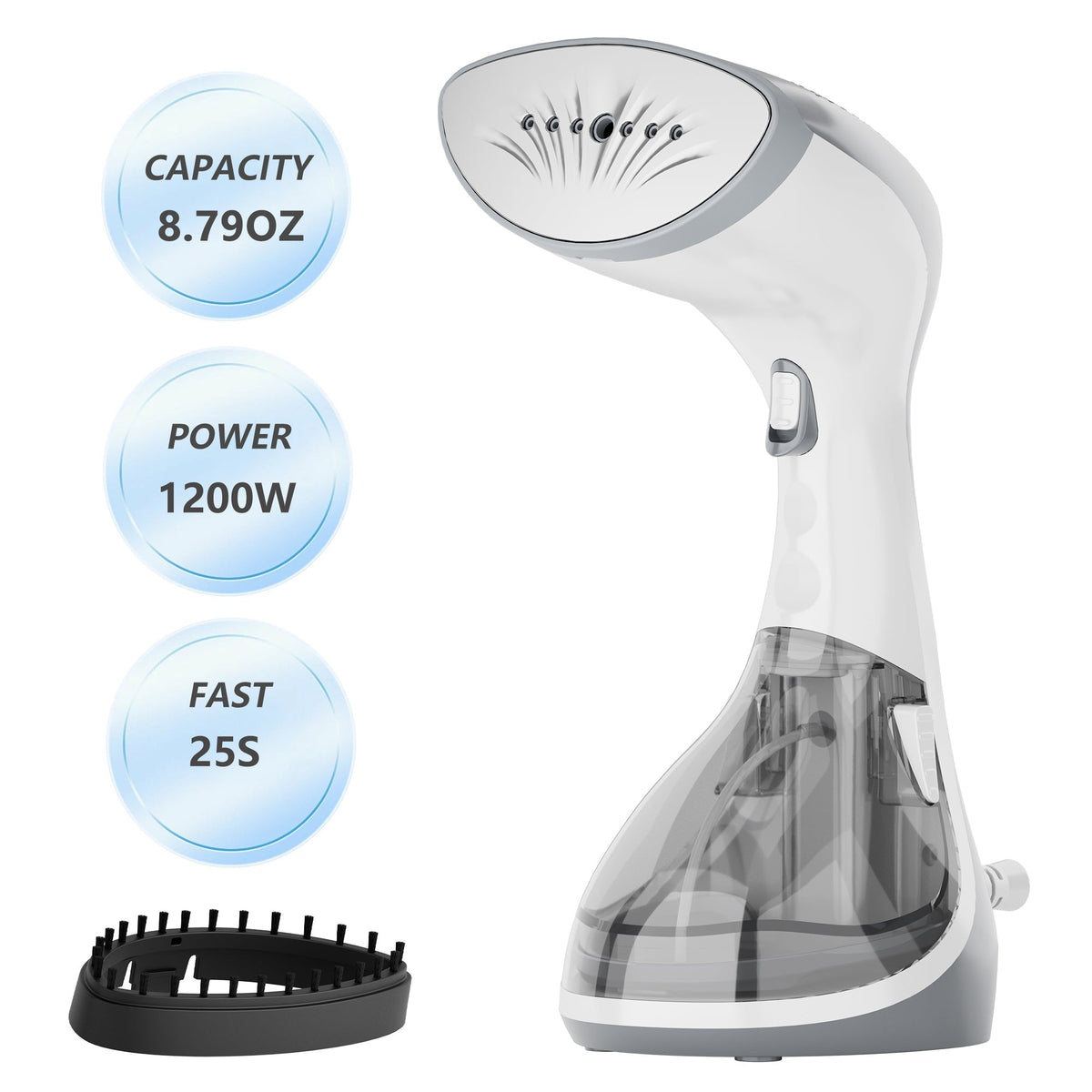 2-in-1 Handheld Garment Steamer & Flat Iron