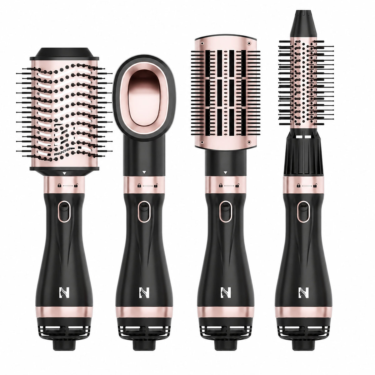 Nicebay Hair Dryer Brush, Hot Air Brush in One with Oval Barrel, Round Brush Hair Dryer Set Straighting/Drying/Curling