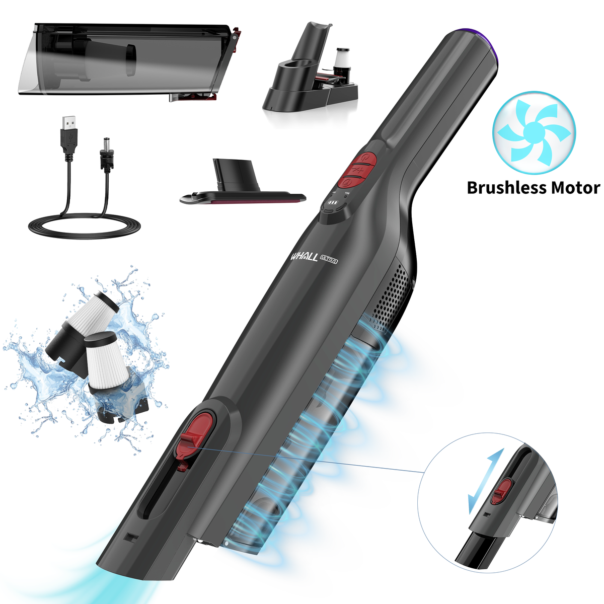 Lightweight Portable Vacuum Cleaner for Home & Car