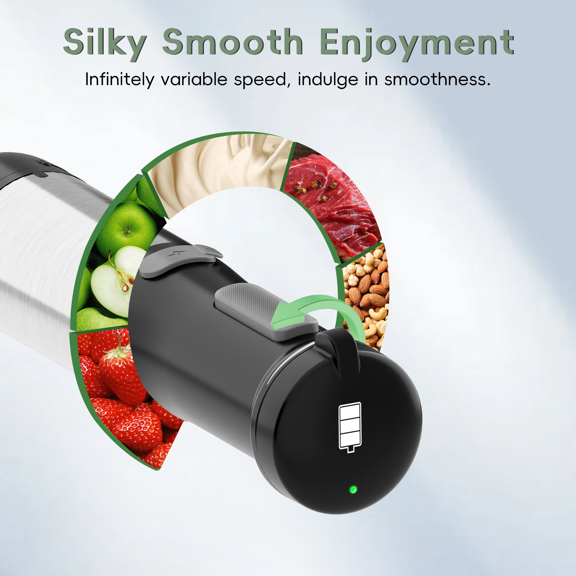 WHALL Cordless Handheld Blender, Rechargeable Immersion Blender with Whisk, Milk Frother Attachments, Portable Stick mixed,700ml Beaker, 500ml Chopper