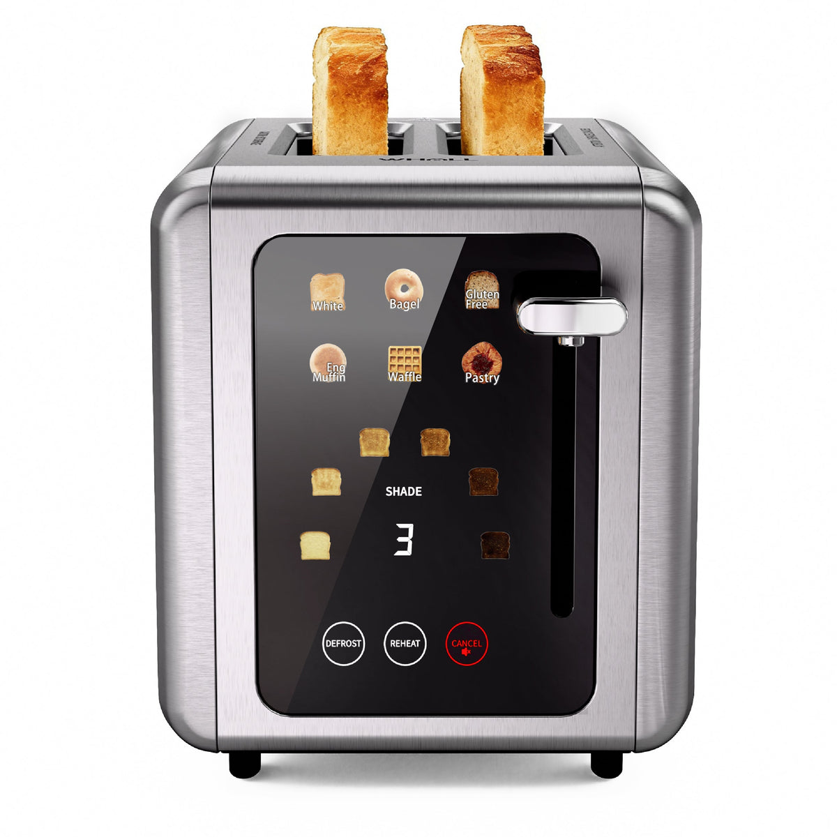 2-Slice Stainless Steel Touch Toaster with Digital Timer