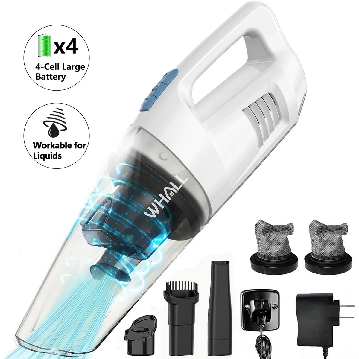 Handheld Vacuum Cleaner with 8500PA Suction & LED Corner Light