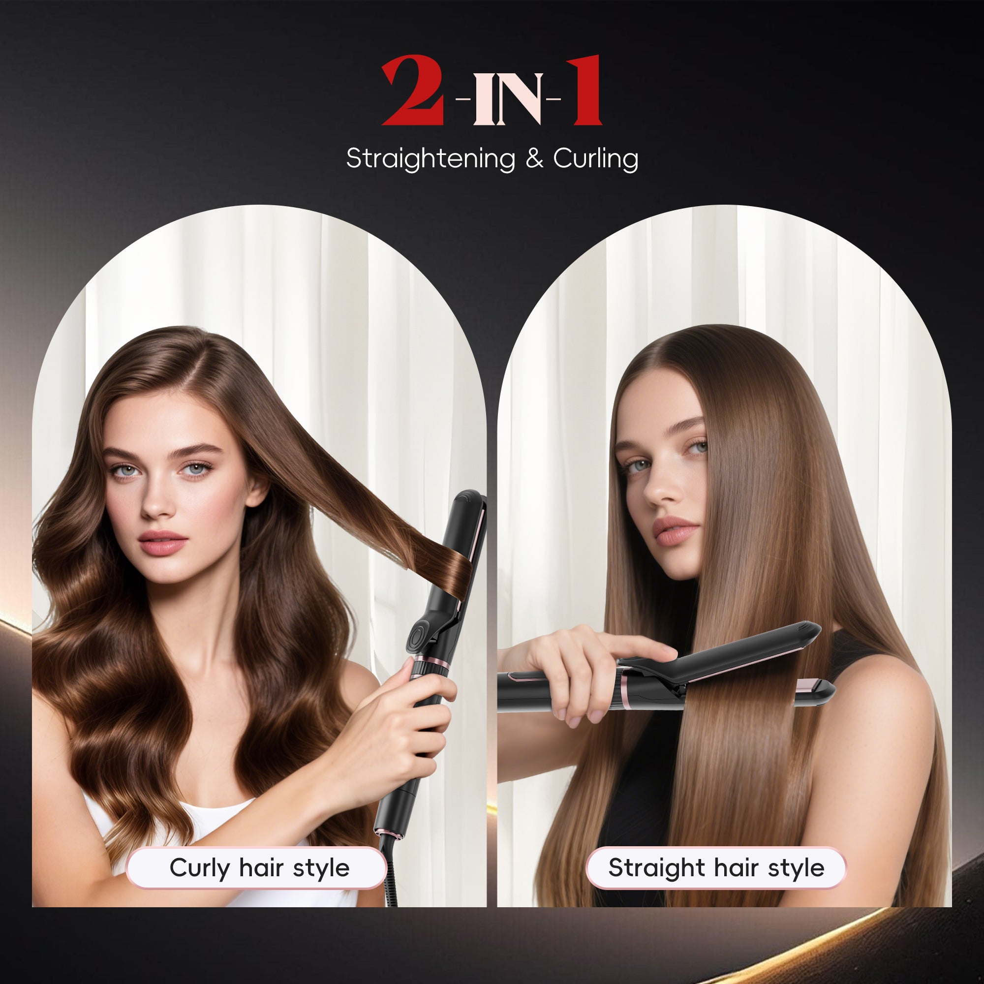 Nicebay Curling Iron, Professional Instant Heat Up Hair Curling Wand Set, Curling Wand
