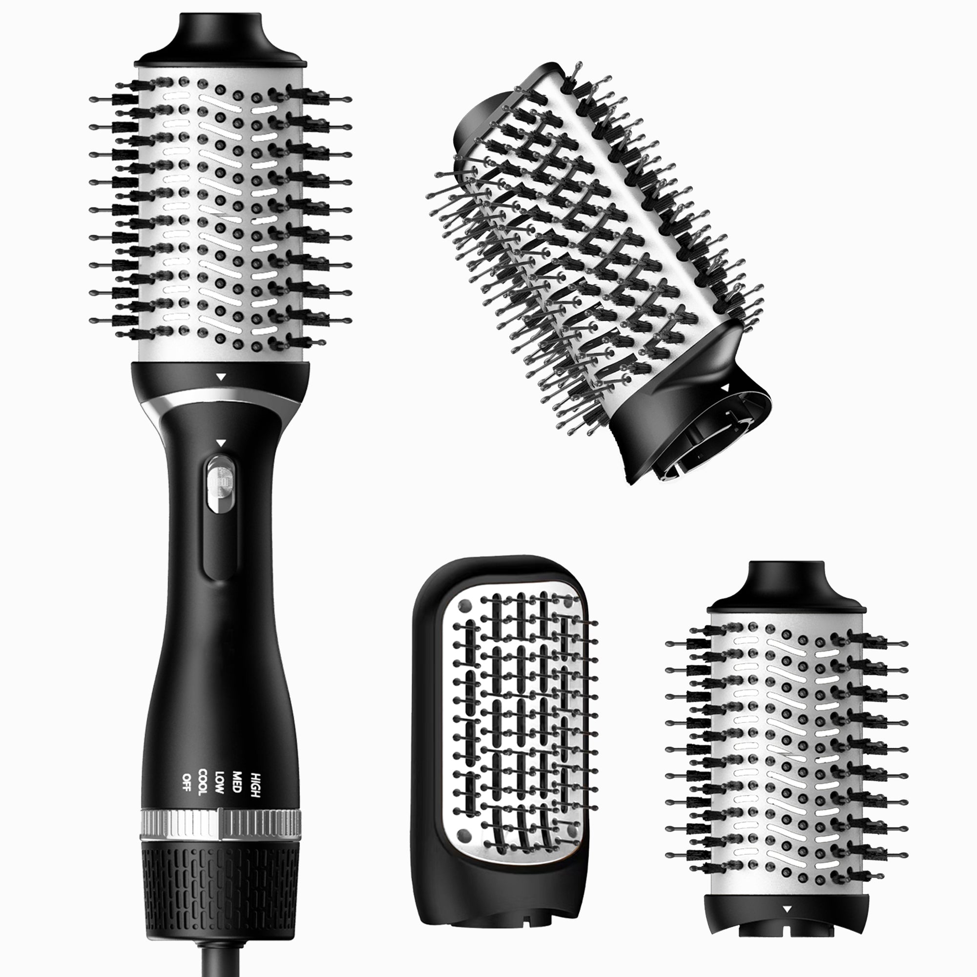 SKIMI Hair Dryer Brush, Black Blow Dryer Brush, Curly, Dry, Oval Hot Air Brush