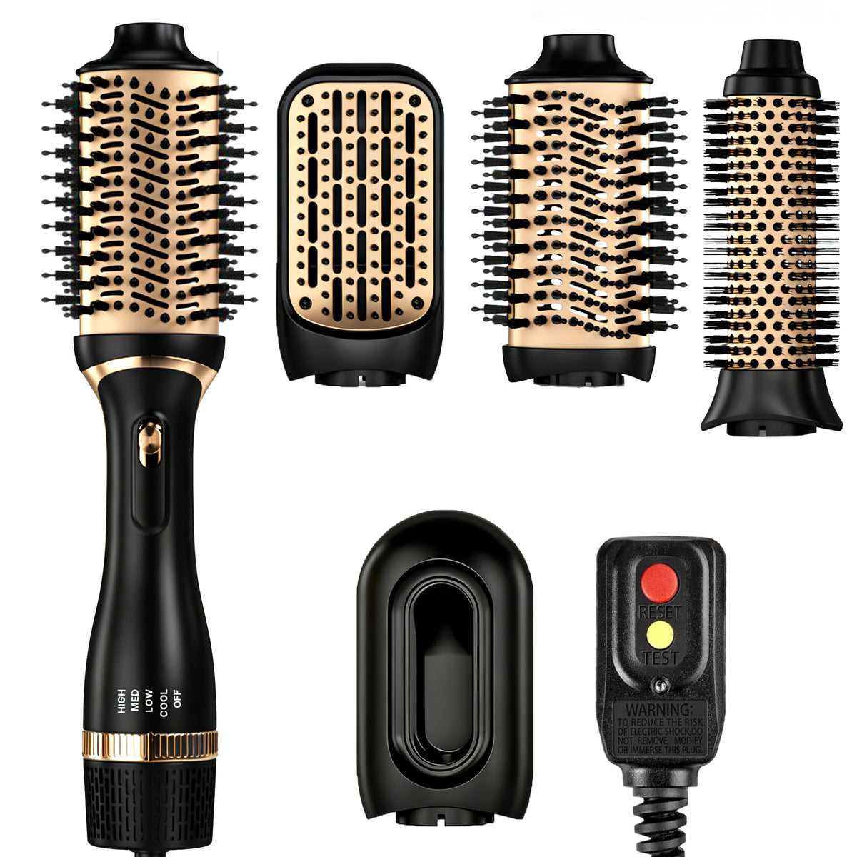 Hair Dryer Brush, Hot Air Brush, Blow Dryer Brush Tool Set, Negative Ion Blow Dryer Brush Styling Tool Set Straightener/Dryer/Curling/Smoothing