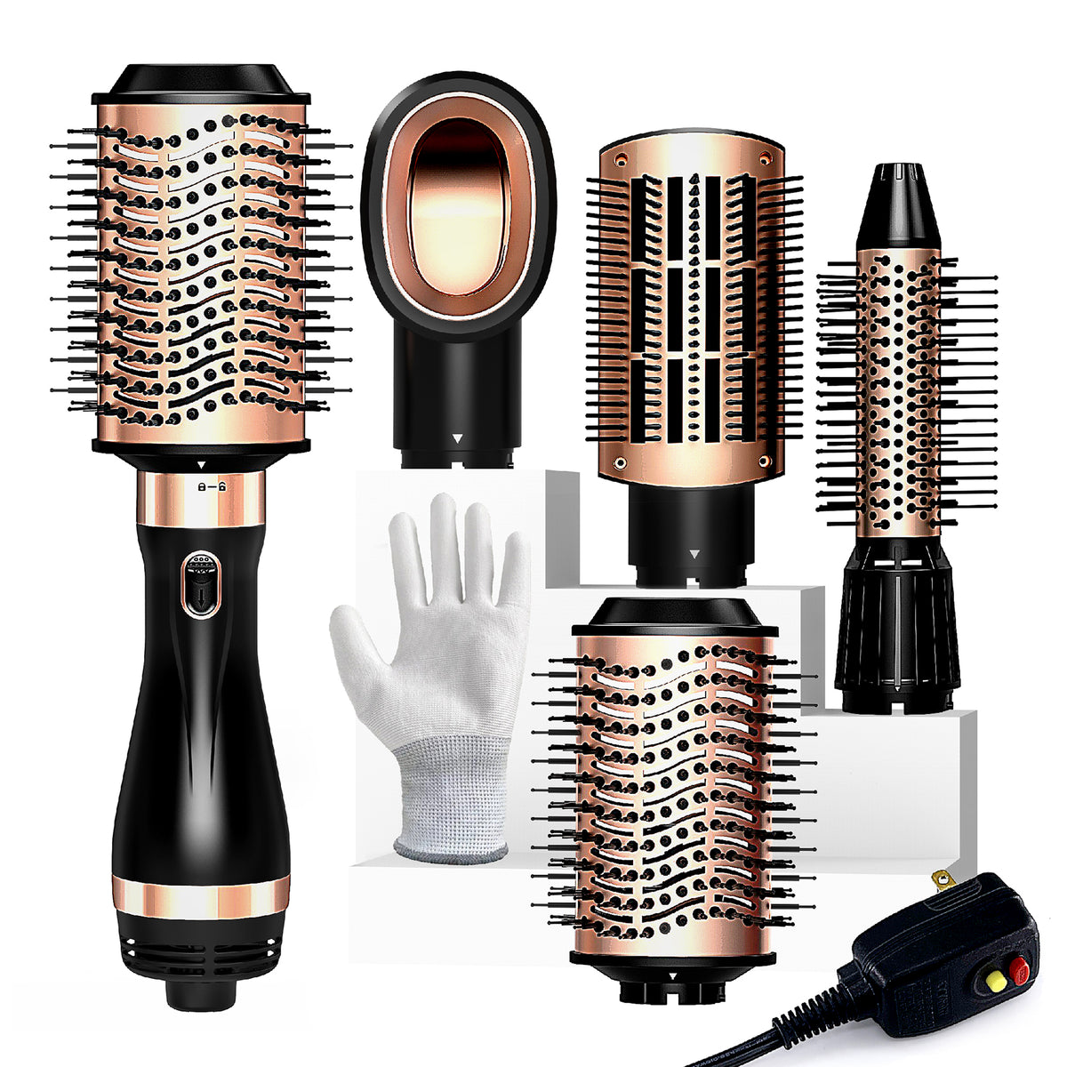 SKIMI Hair Dryer Brush, Hot Air Brush, Blow Dryer Brush Tool Set Straightener/Dryer/Curling Plastic, Curling Brush Hair Dryer
