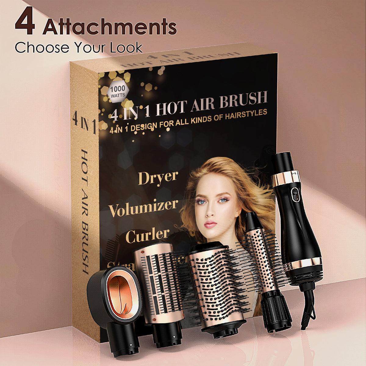 SKIMI Hair Dryer Brush, Hot Air Brush, Blow Dryer Brush Tool Set Straightener/Dryer/Curling Plastic, Curling Brush Hair Dryer
