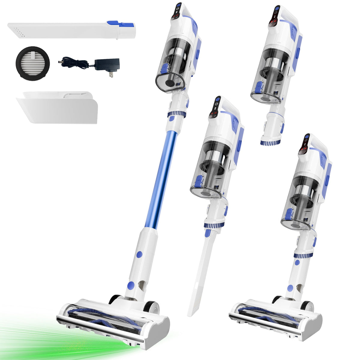 WHALL Stick Vacuum Cleaner with Brushless Motor Handheld Vacuum Cleaner for Car Home Pet Hair